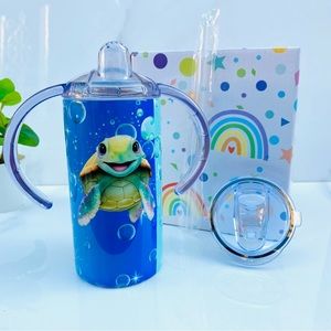 Sea Turtle Tumbler, Baby Sippy Cup, Sea Turtle Birthday, Sea Turtle Party